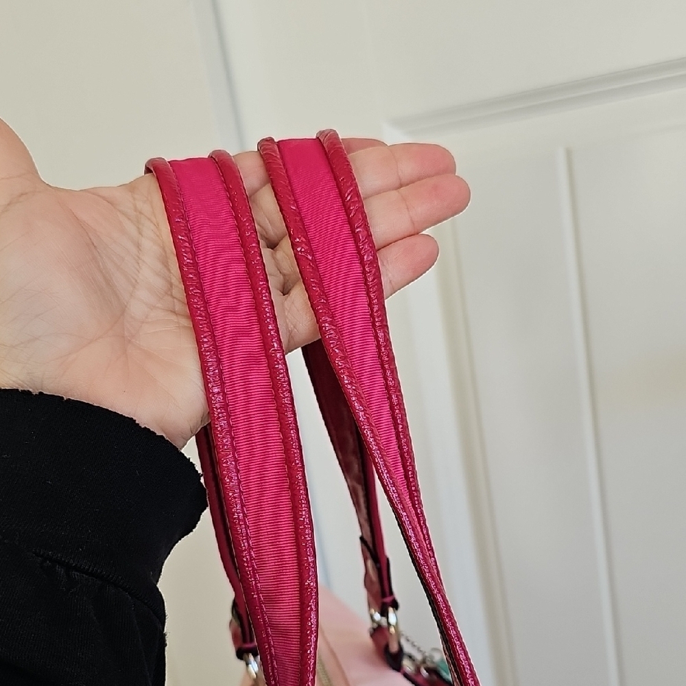 Coach Poppy 2010 Pink Ombré Floral Appliqué Glam Tote 3 Hangtags - Picture 12 of 17